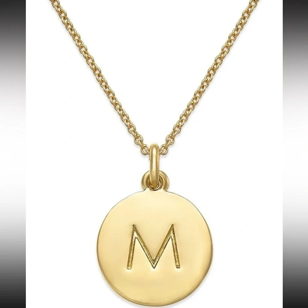 Kate Spade New York Initial Pendant Necklace M Gold